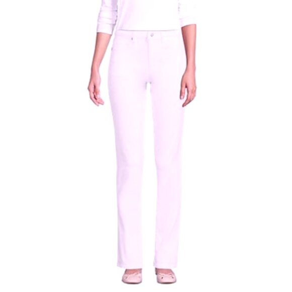 Lands' End True Straight White Jeans-SIZE 4 - Picture 1 of 9